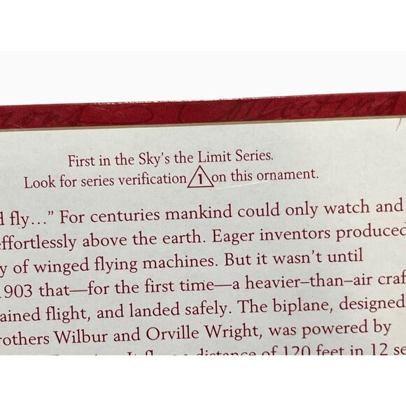 Hallmark Keepsake 1997 The Flight At Kitty Hawk Ornament - Picture 4 of 11